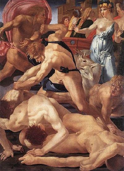Moses defending the Daughters of Jethro., Rosso Fiorentino